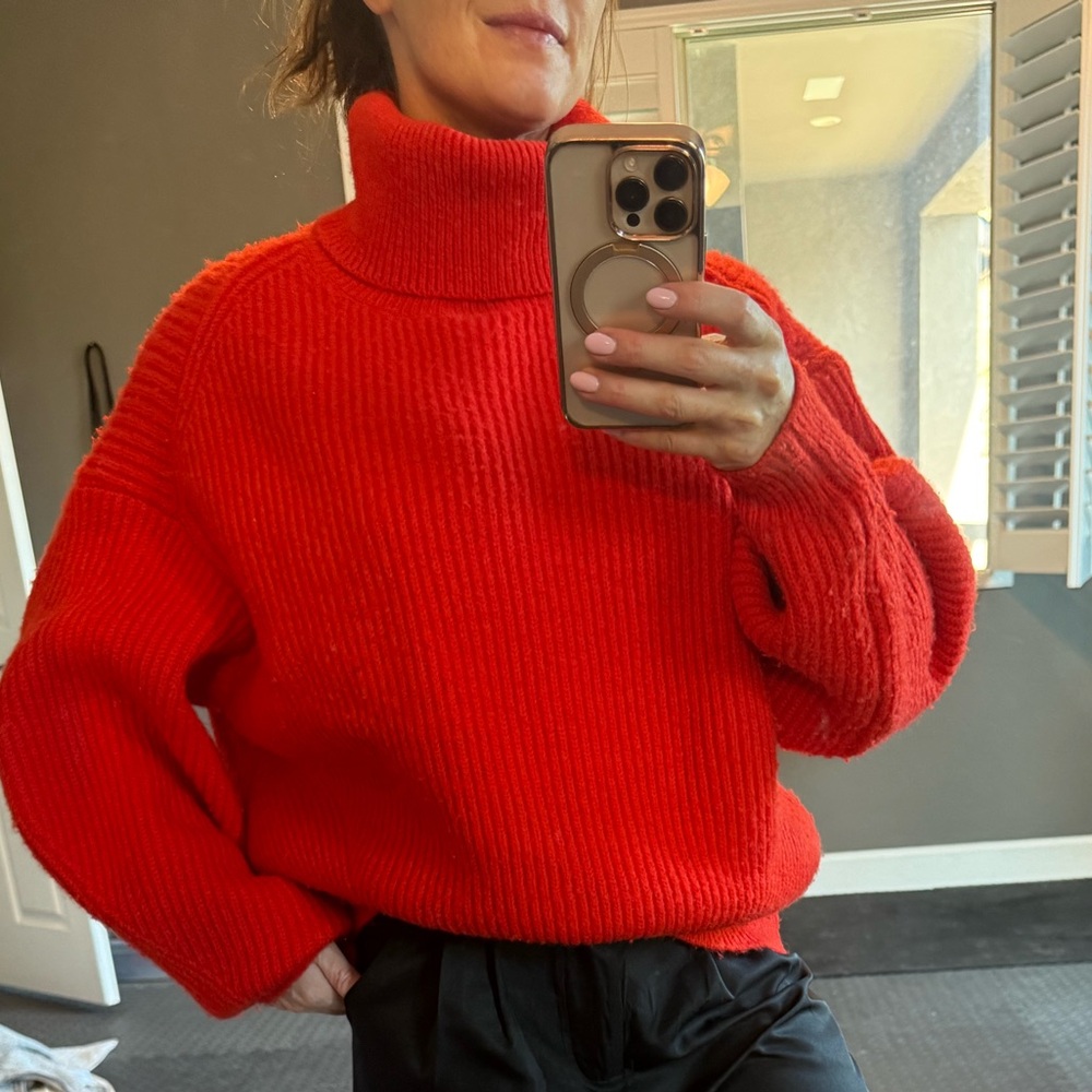 H&M Vibrant Red Knit Sweater